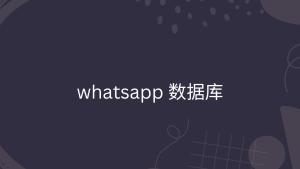 whatsapp 数据库